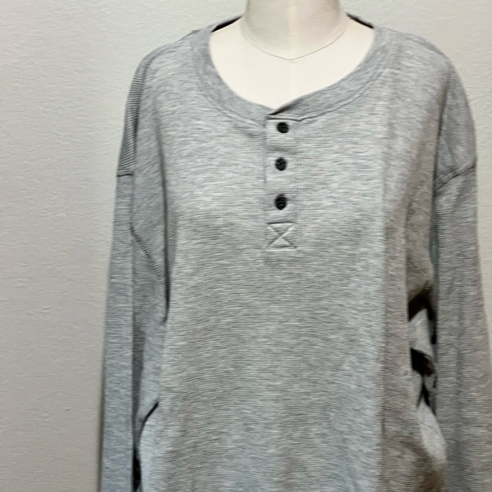 Men’s Wrangler Authentics 3 Button Waffle Knit Lo… - image 3